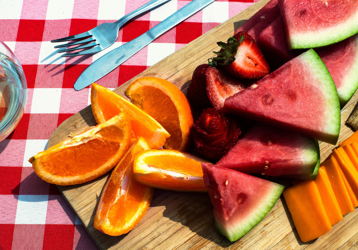 A display of various juicy, bright fruits, a joyful optimist's favourite scent profile